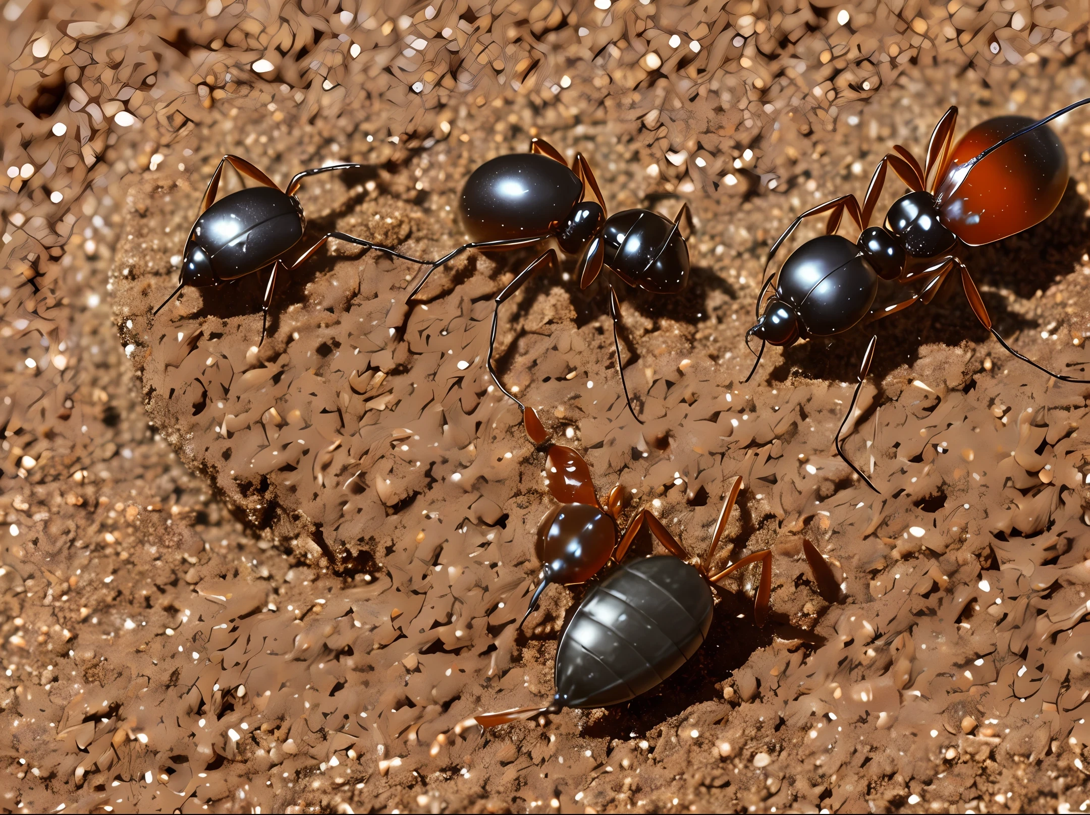 Queen Thaumatomyrmex atrox anthill
