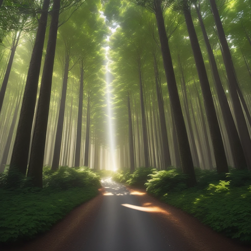 The light rays pass through the outline of the canopy to obtain two intersections, and the distance between these two intersections is labeled as the path length