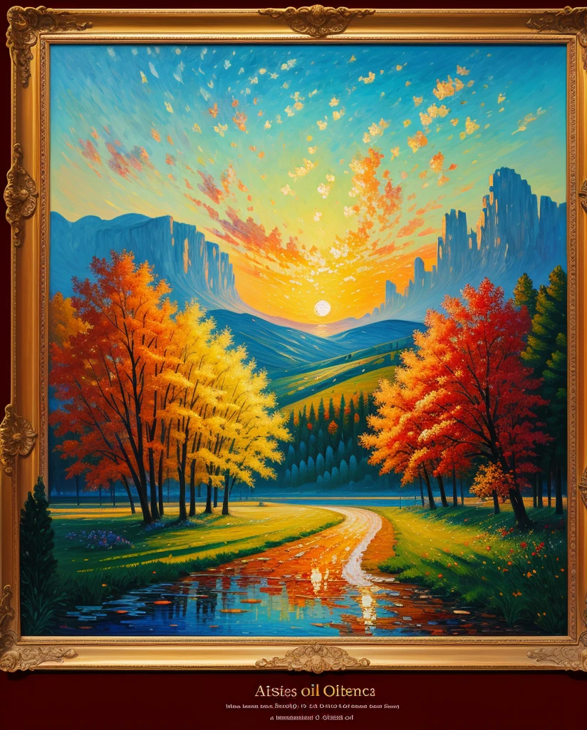 Oil on Canvas Artist, Masterpiece, (Impressionist Oil: 1.4), Illustration: 1.2, Landscape, Abstract Art, Color Block Style, Intricate Detail,