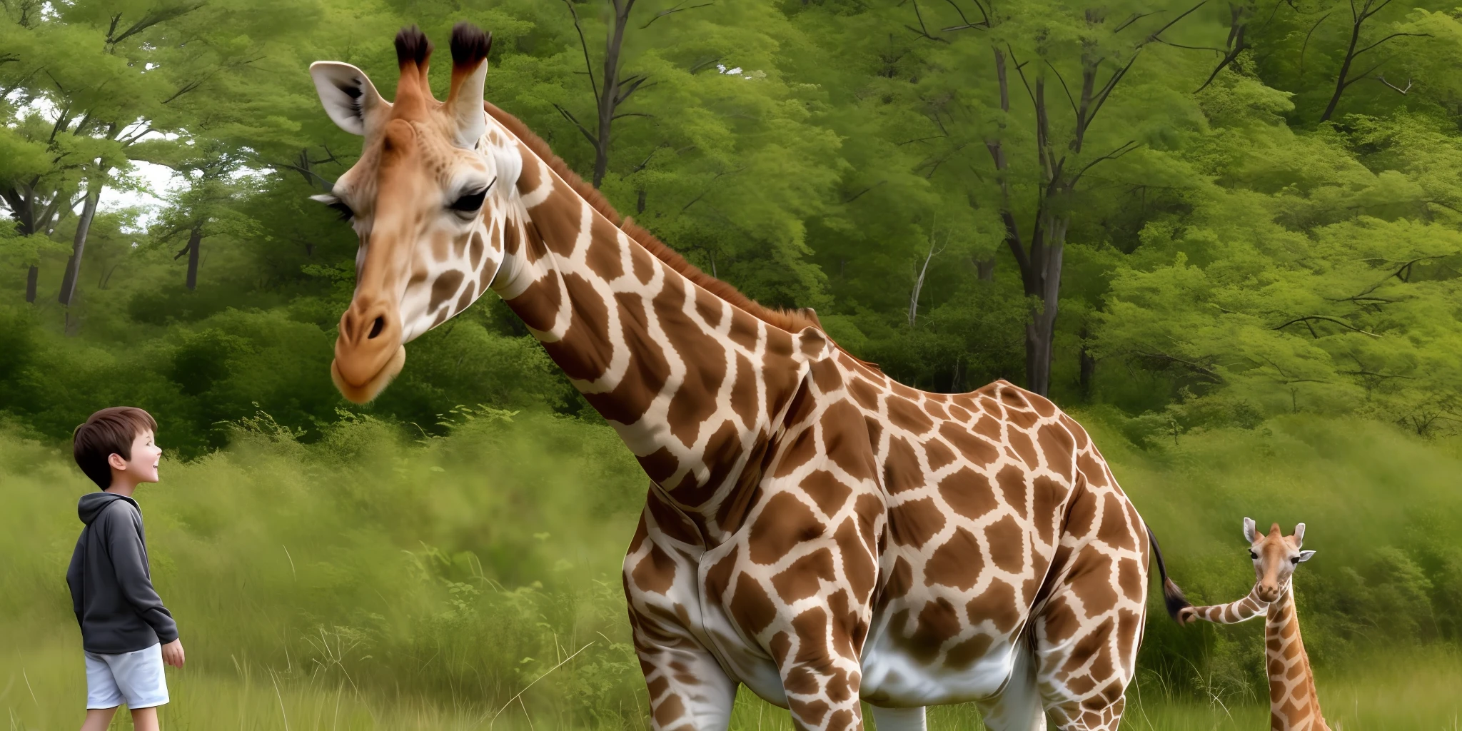 The Curious Giraffe and the Adventurous Child