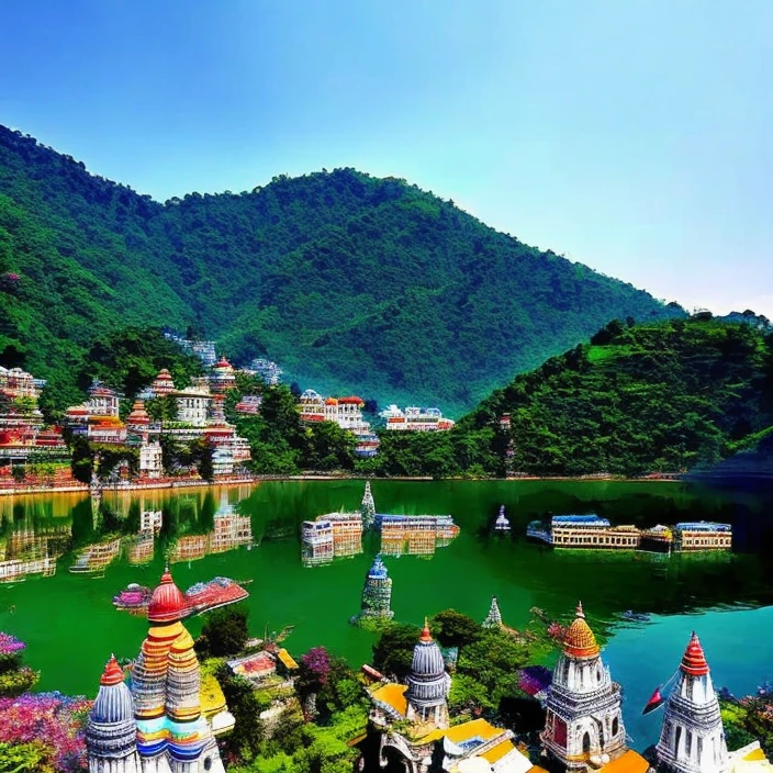 Step into a whimsical midjourney as the realms of Bollywood and the cosmic collide in the picturesque city of Nainital. Transport yourself to a world where the extraordinary becomes possible, as an alien presence graces the charming streets and shimmering lakes.