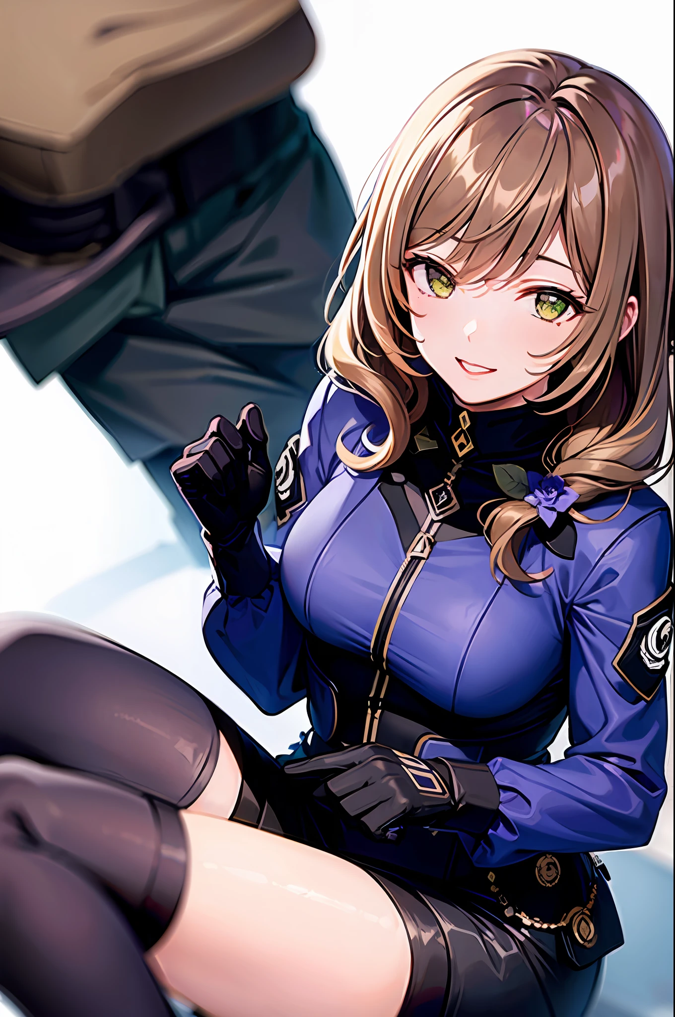 Beautiful, looking at viewer, (special forces uniform:1.5)