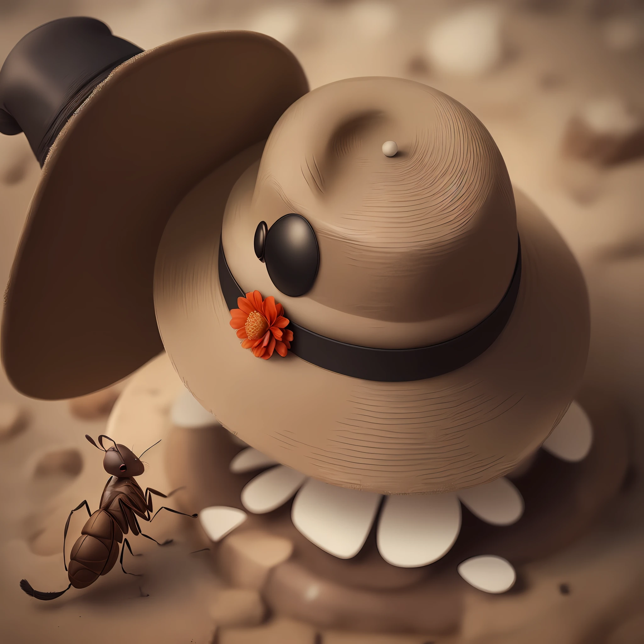 Ant in a hat