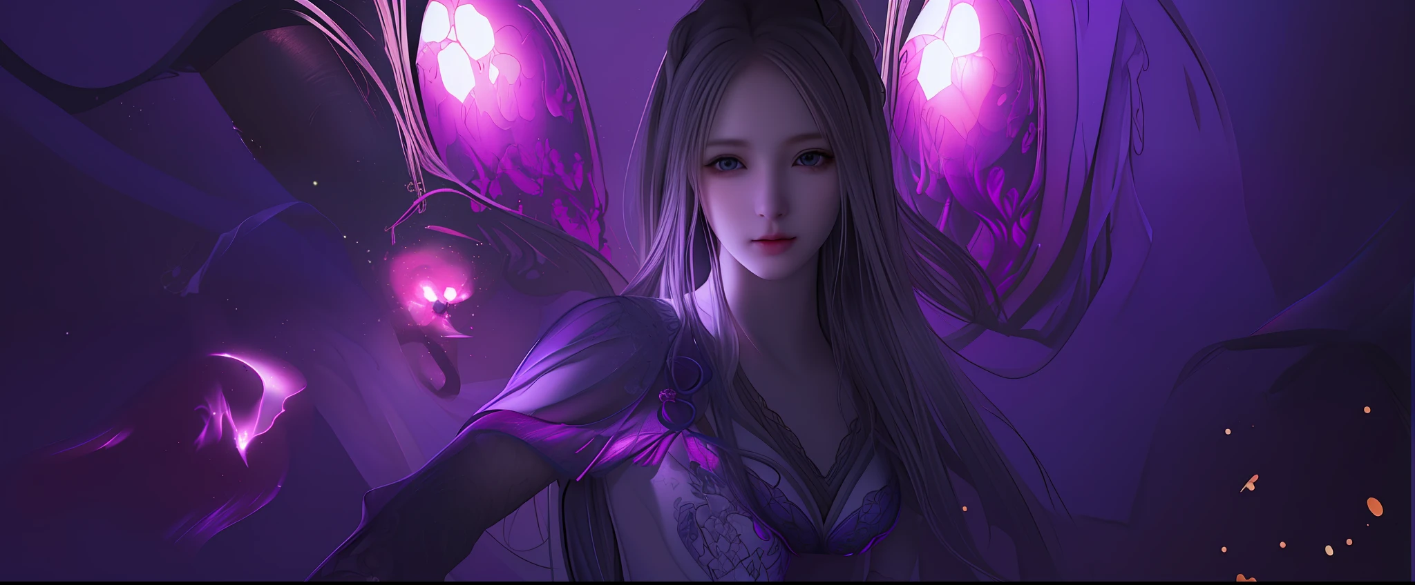 (hyperrealistic), (illustration), (high resolution), (8K), (extremely detailed), (best illustration), (beautiful detailed eyes), (best quality), (super detailed), (masterpiece), ( wallpaper), (detailed face), solo, 1 girl, white wavy hair, korean, white skin, transparent loose white shirt, smooth thighs, big breasts, long legs, tightens abs, camel toes, dynamic pose, interior, strangulation,