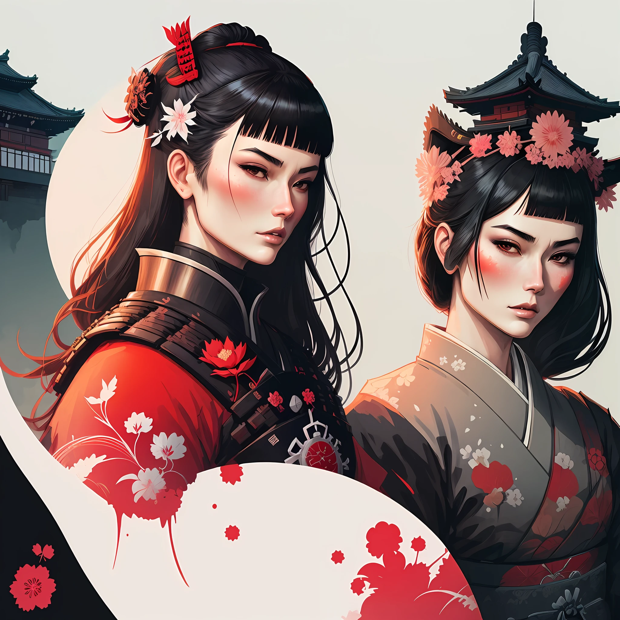 samurai, castle, japones, conrad roset