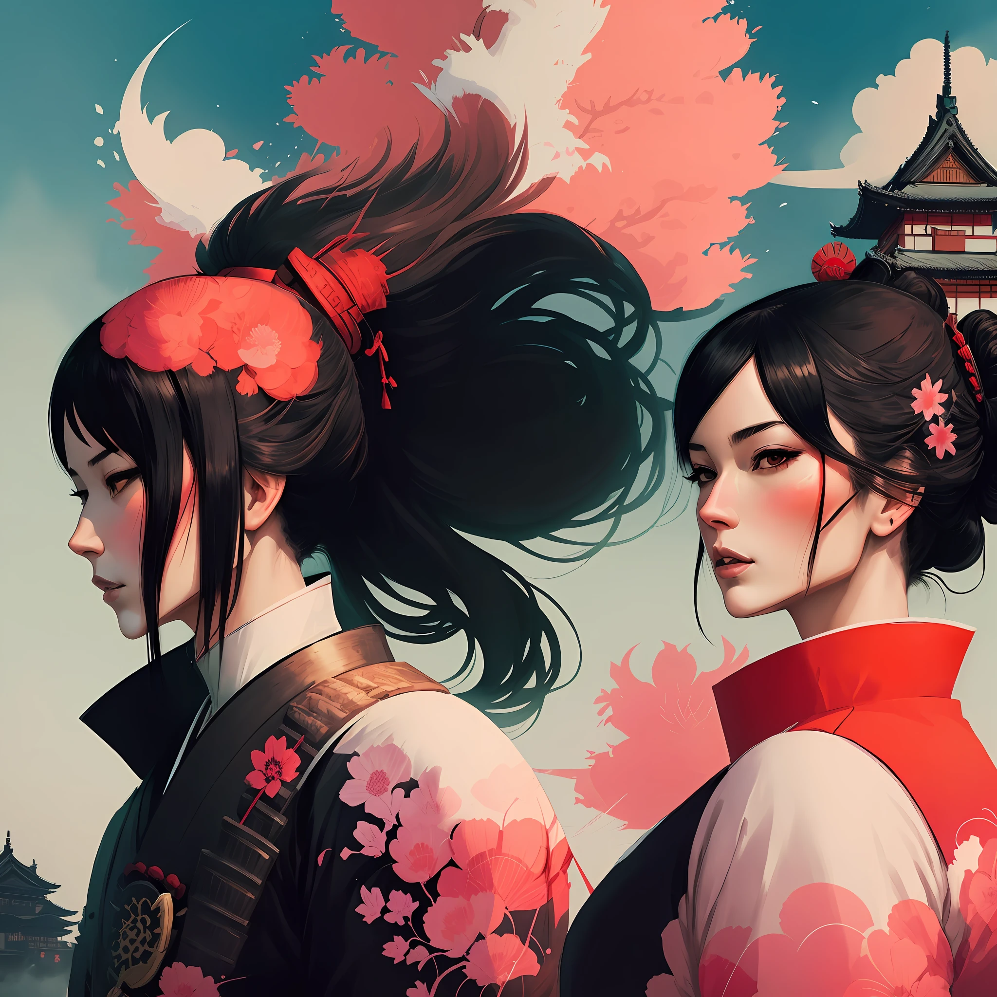 samurai, castle, japones, conrad roset