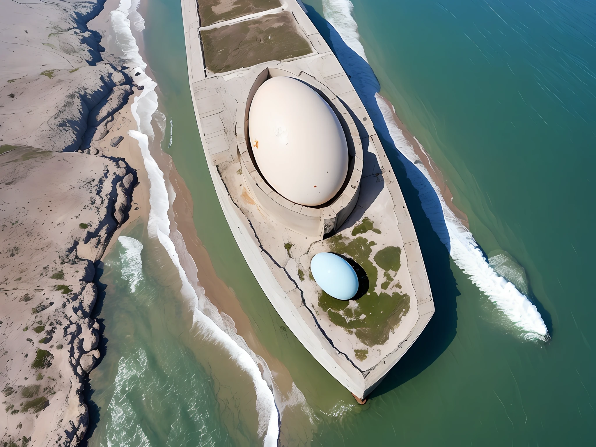 The egg of the Azov shelf, made of reinforced concrete