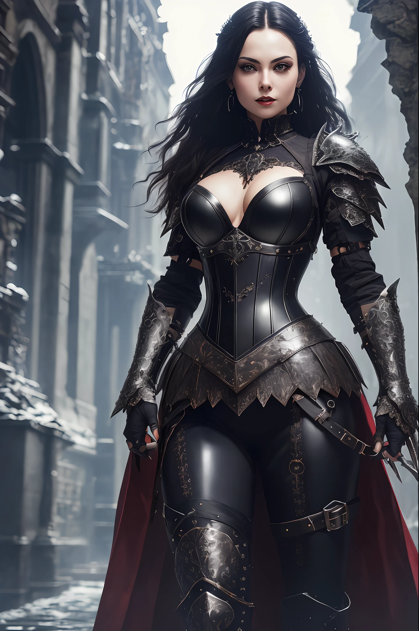 (extremely detailed 8k wallpaper), a photo of a woman in gothic armor