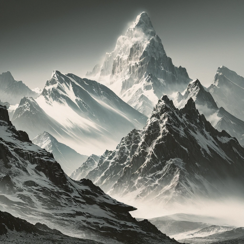 mountain,(grainy:0.7), (masterpiece:1.0), (extremely detailed:1.0), illustration, dark lighting,