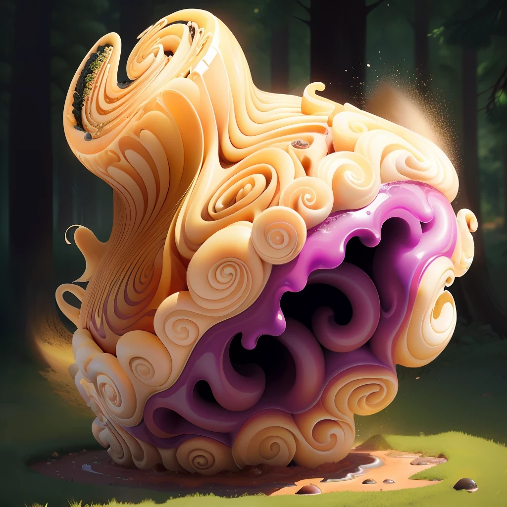 semi realistic jelly anthill swirly and jiggly