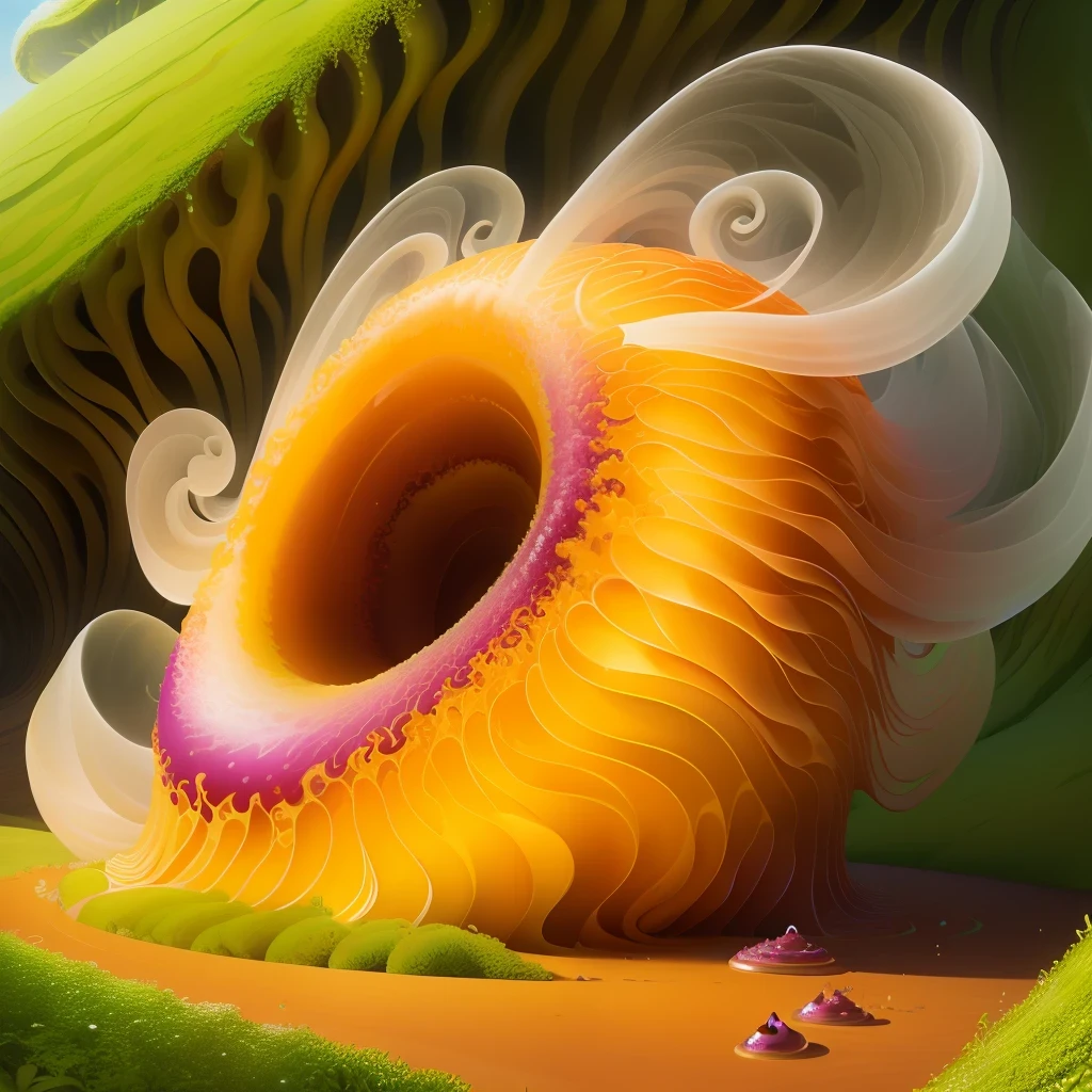 semi realistic jelly anthill swirly and jiggly