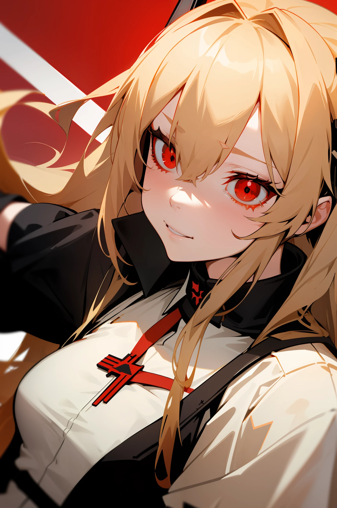 Blond haired red eyes succubus teacher, girls frontline style, M4 Sopmod ii