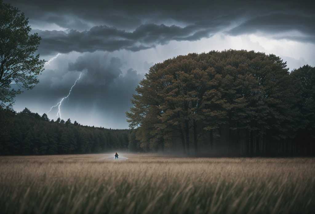 ((brown eyes)) Ben Chaplin running across field of trees in a thunderstorm, daytime, sci-fi, perfect composition trending on artstation photorealistic, cinematic lighting, volumetric lighting, epic scene, lots of fine detail, movie style, photography, natural textures, natural light, natural blur, photorealism, cinematic rendering, ray tracing, highest quality, highest detail, Cinematic, Blur Effect, Long Exposure, 8K, Ultra-HD, Natural Lighting, Moody Lighting, Cinematic Lighting, hyper-realistic, vibrant, 8k, detailed, (( photorealistic, 1970s film, 35mm, film grains ))