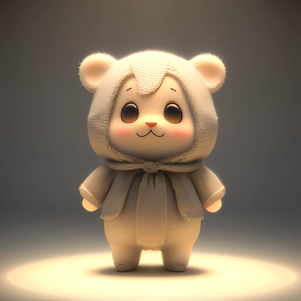 A cute little character in light 3D with a front