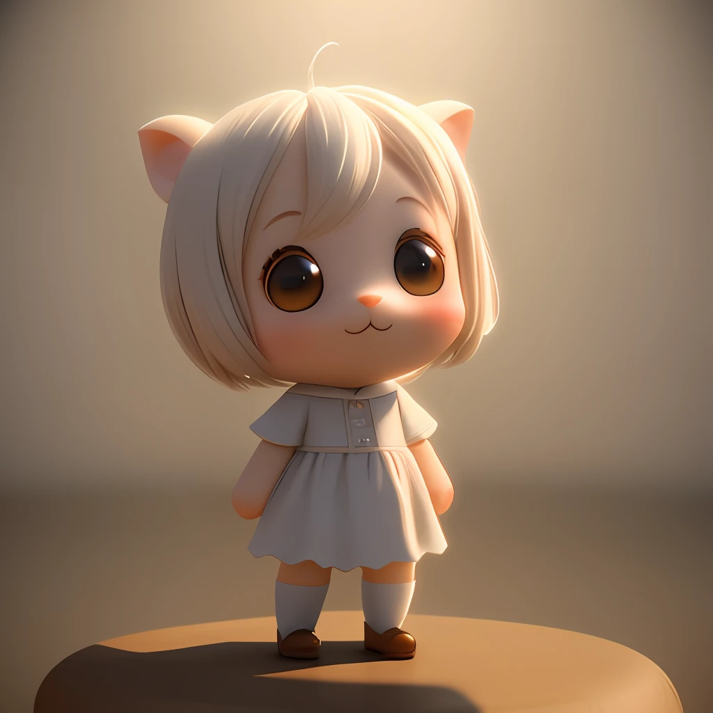 A cute little character in light 3D with a front