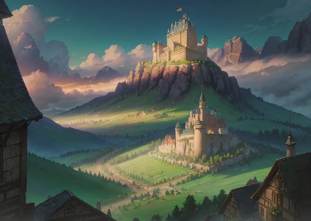(masterpiece), (best quality), 4k, HDR, scenery, castle, reception, cinematic light
(immersive atmosphere, chiaroscuro_1.5, bright light: 1.1, soft light: 1.1), daylight