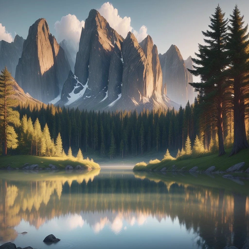 A peaceful place, very pleasant, aesthetic, calm, scenic. photorealistic, 8k uhd, studio quality, ultra realistic, max detail, massive scale, post-processing, realistic, photorealism, photoshop, photography, detailed, cinematic lighting, landscape, panoramic, landscape, raytracing, cinema4d