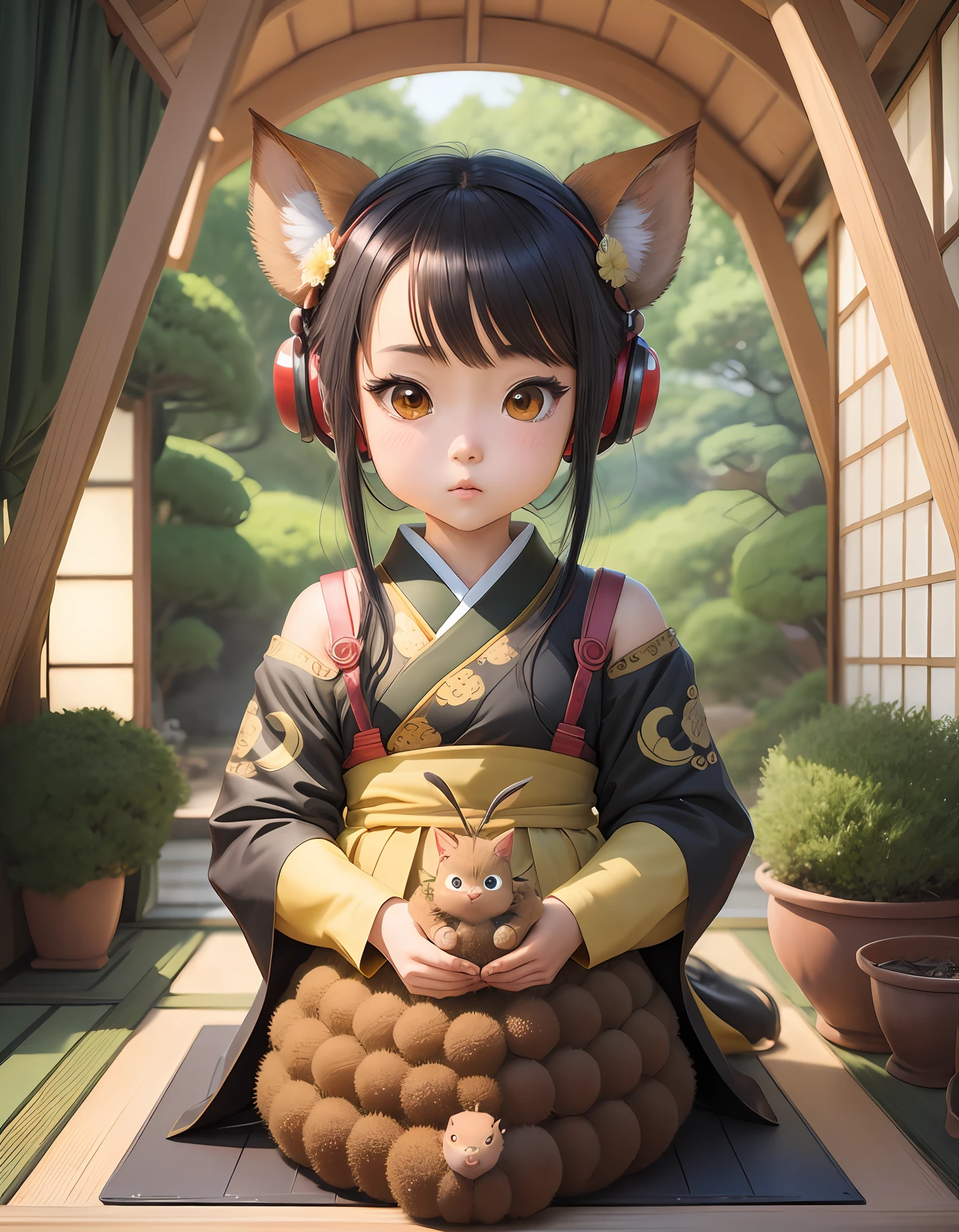 cute anthill Japanese influence realistic anime singular
