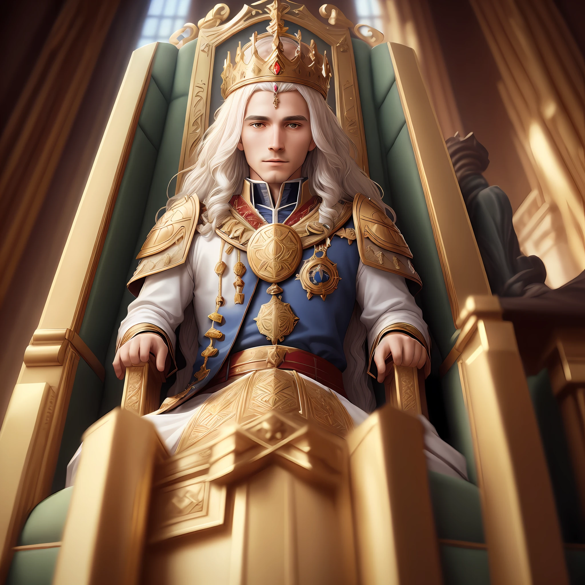Make Solomon's palace and throne like it's in the bible (high quality, ultra realistic, professional photo, 16k)
