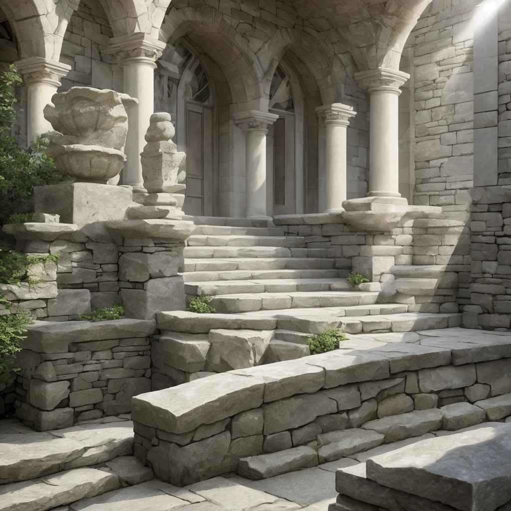 [(Old temple),(green forest surrounding),(veins on the roof),(nicely structured),(dynamic angle),(wide shot):0.9], [(detailed stone),(front facing),(interplay of light and shadow),(Volumetric light):0.2], [(lush foliage),(petals),(tranquil water body),(misty)(dramatic clouds),(depth of field):0.6]