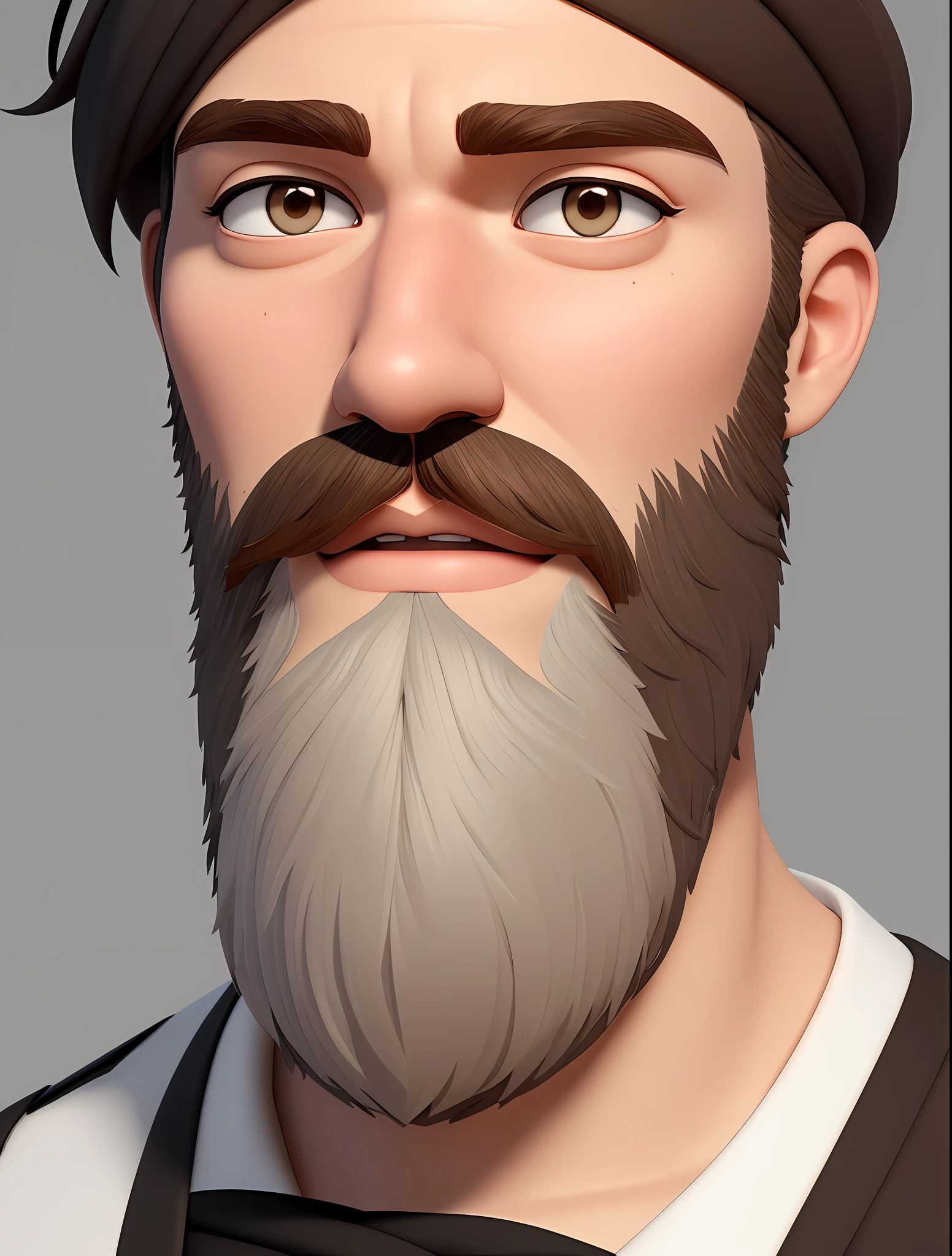 close-up, white bearded young man, stylized character, portrayed as a pixar character, stylized portrait, stylized character design, stylized h portrait 1280, 3d rendering senior artist, animated character design, stylized digital art, beauty portrait stylized, cgsociety award, character close-up, velma