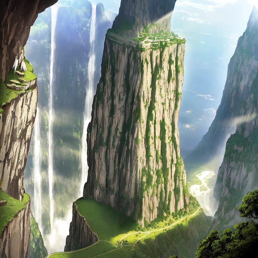 Best Quality, Masterpiece, Ultra Detailed, (The Most Beautiful Place on Earth, Angel Falls, Venezuela), Serene, Wide Plane, Playing with Dark Light, Panoramic View, Breathtaking Landscapes, Dramatic Lighting, Dramatic Lighting