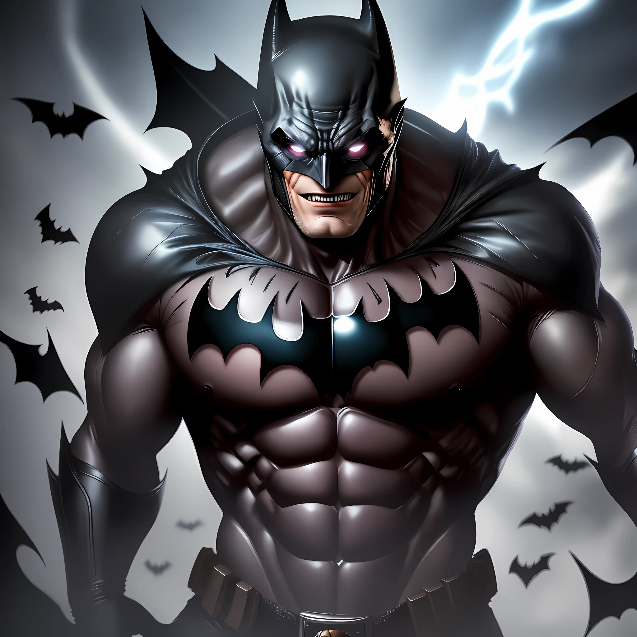 (8k) (hyper-realistic) Demon batman