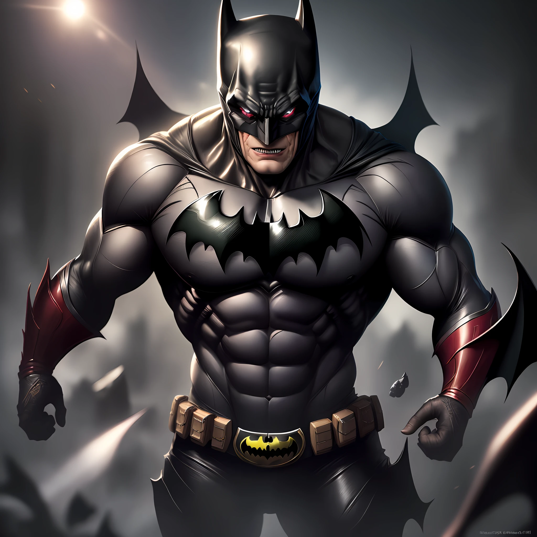 (8k) (hyper-realistic) Demon batman