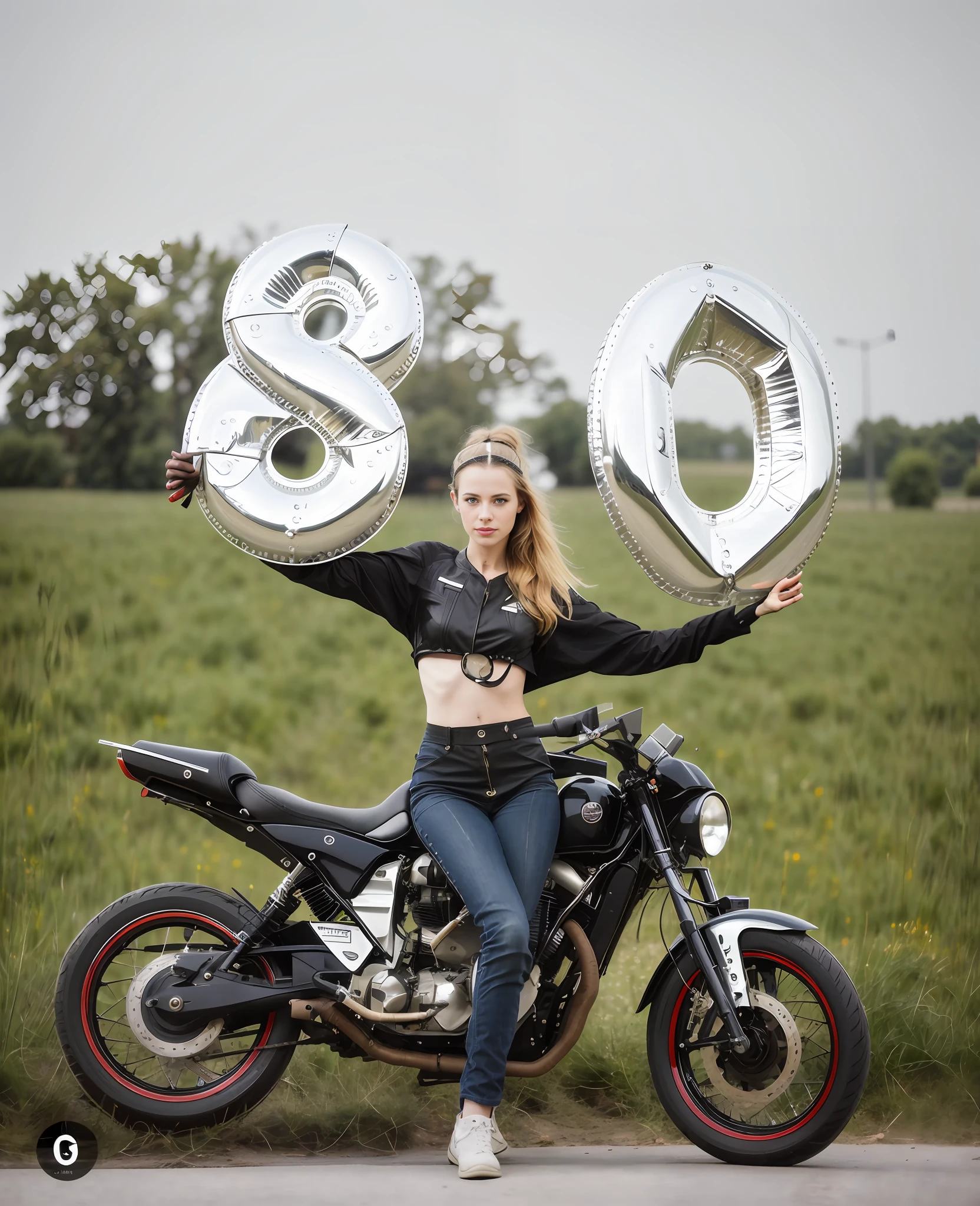 araffe posing on a motorcycle with the number six in front of her, 8 0 mm photography, 80 mm sigma art, picture of a female biker, shutter speed is 8 0, 8 0 mm photo, years old, 2 8 years old, head and shoulders 8 0 mm camera, iso 800, iso 8 0 0
