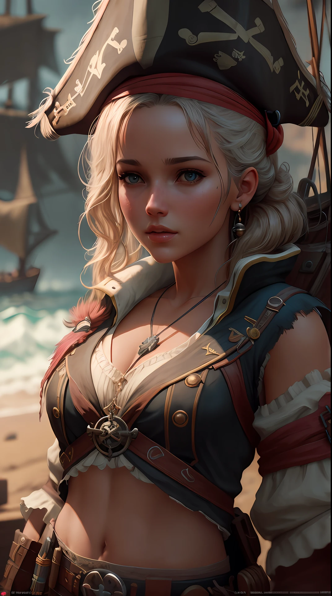 pirate, , photography,soft lighting, soft details, octane, artstation trending, ultra high detail, ultra realistic, cinematic,16k