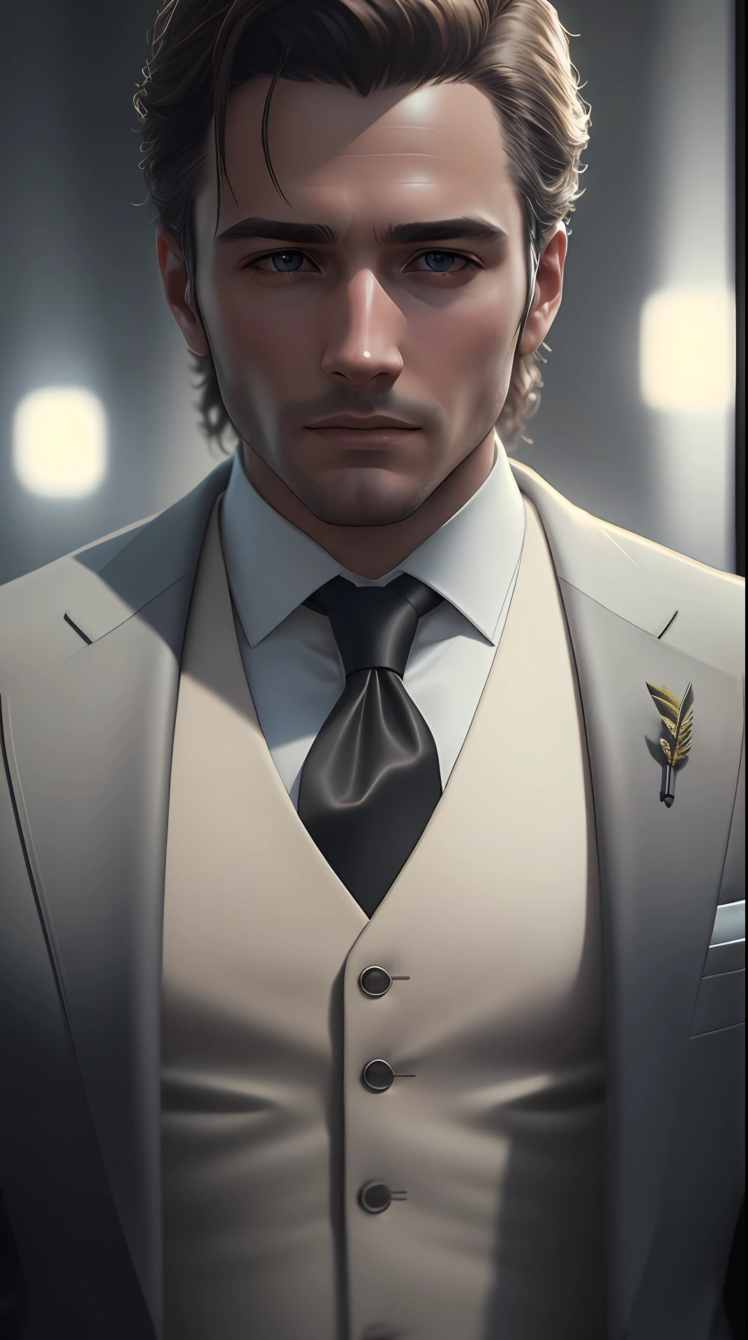 man wearing a suit, photography,soft lighting, soft details, octane, artstation trending, ultra high detail, ultra realistic, cinematic,16k