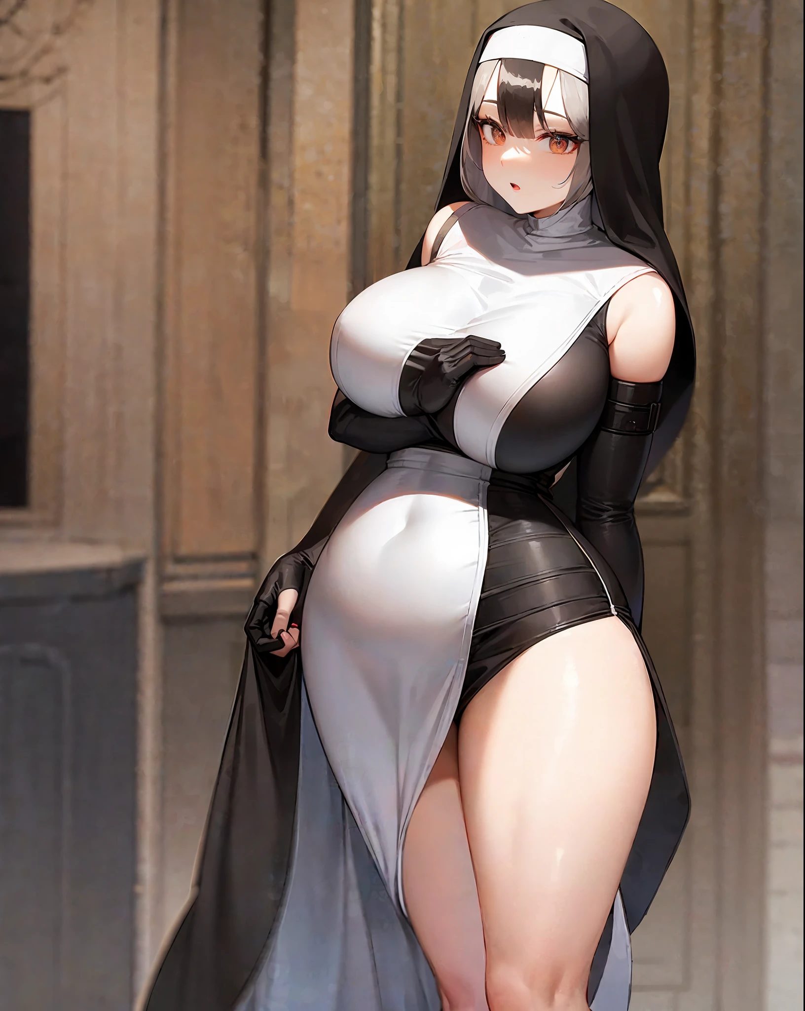 Woman, Nun, thicc