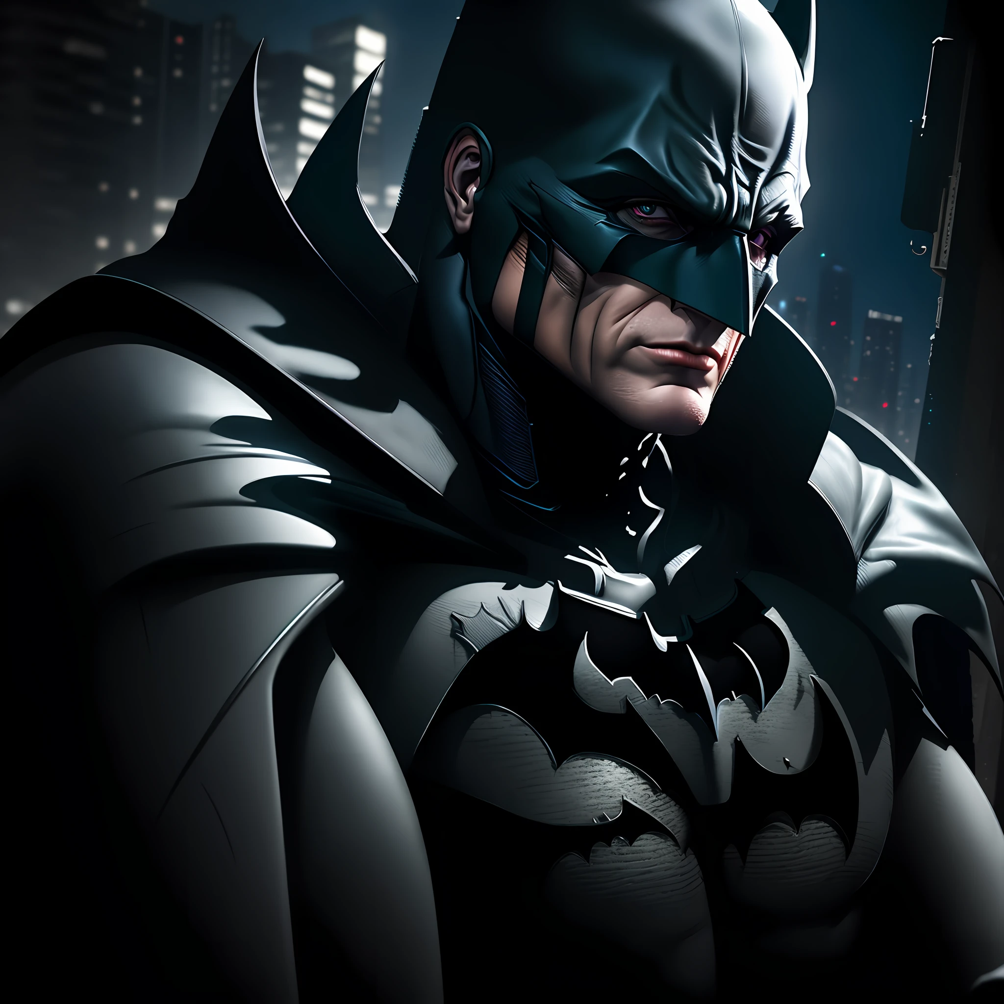 Realistic futuristic Batman in 4K