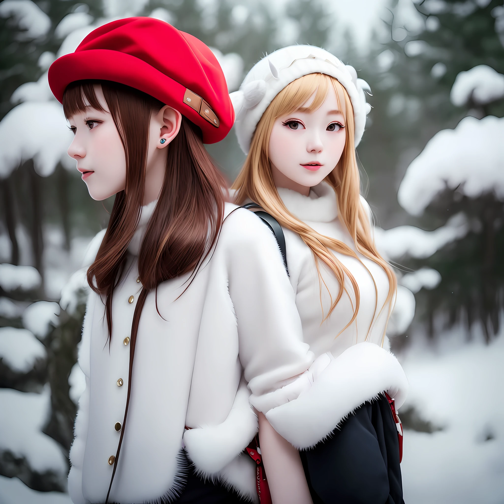 (masterpiece, best quality), (photo realistic:1.55),(ulzzang-6500:0.65),detailed, pointy_ears, hat, blurry_background, solo, blurry, 1girl, blonde_hair, hat_feather, elf, photo_\(medium\), gloves, klee_\(genshin_impact\), backpack, realistic, bag, depth_of_field, red_headwear,mittens,upper body,selfiemirror,(((arm around back))),