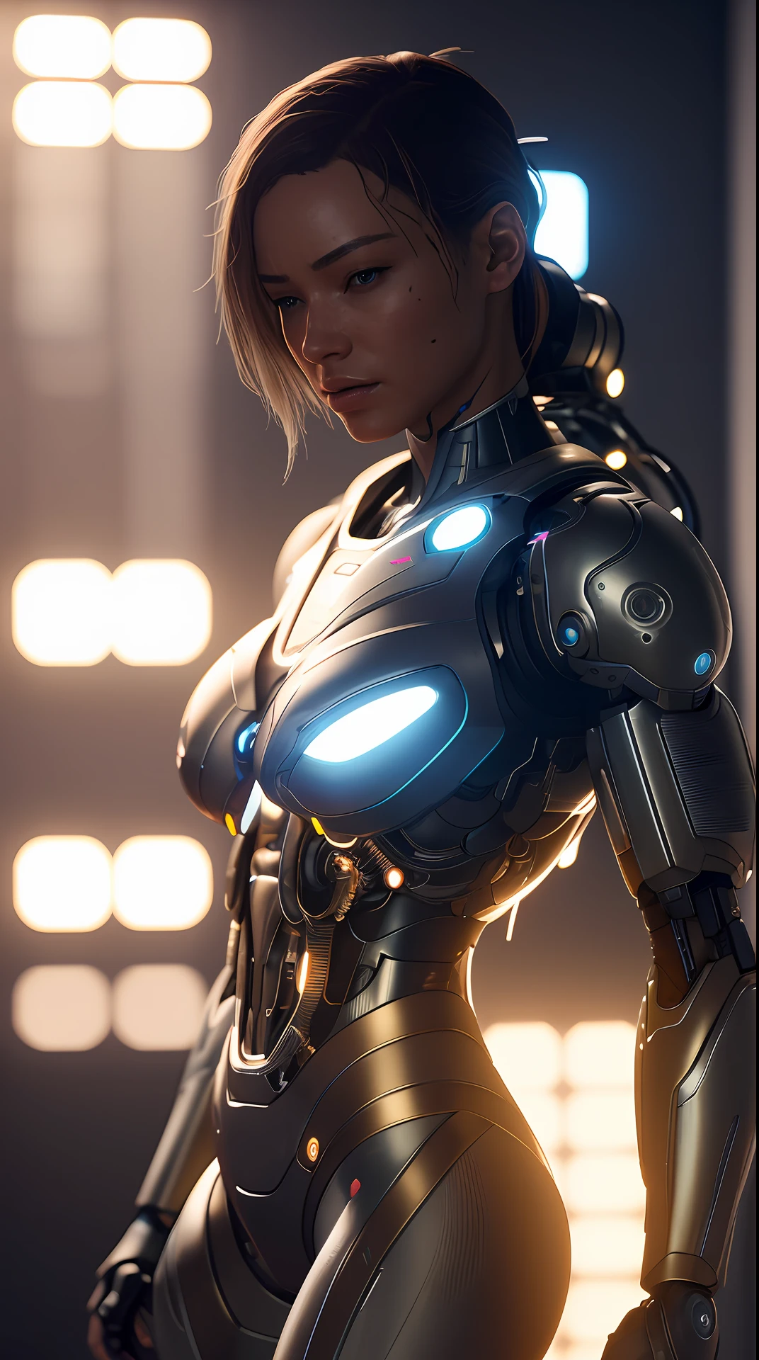 cyborg , photography, soft lighting, soft details, octane, artstation trending, ultra high detail, ultra realistic, cinematic,16k