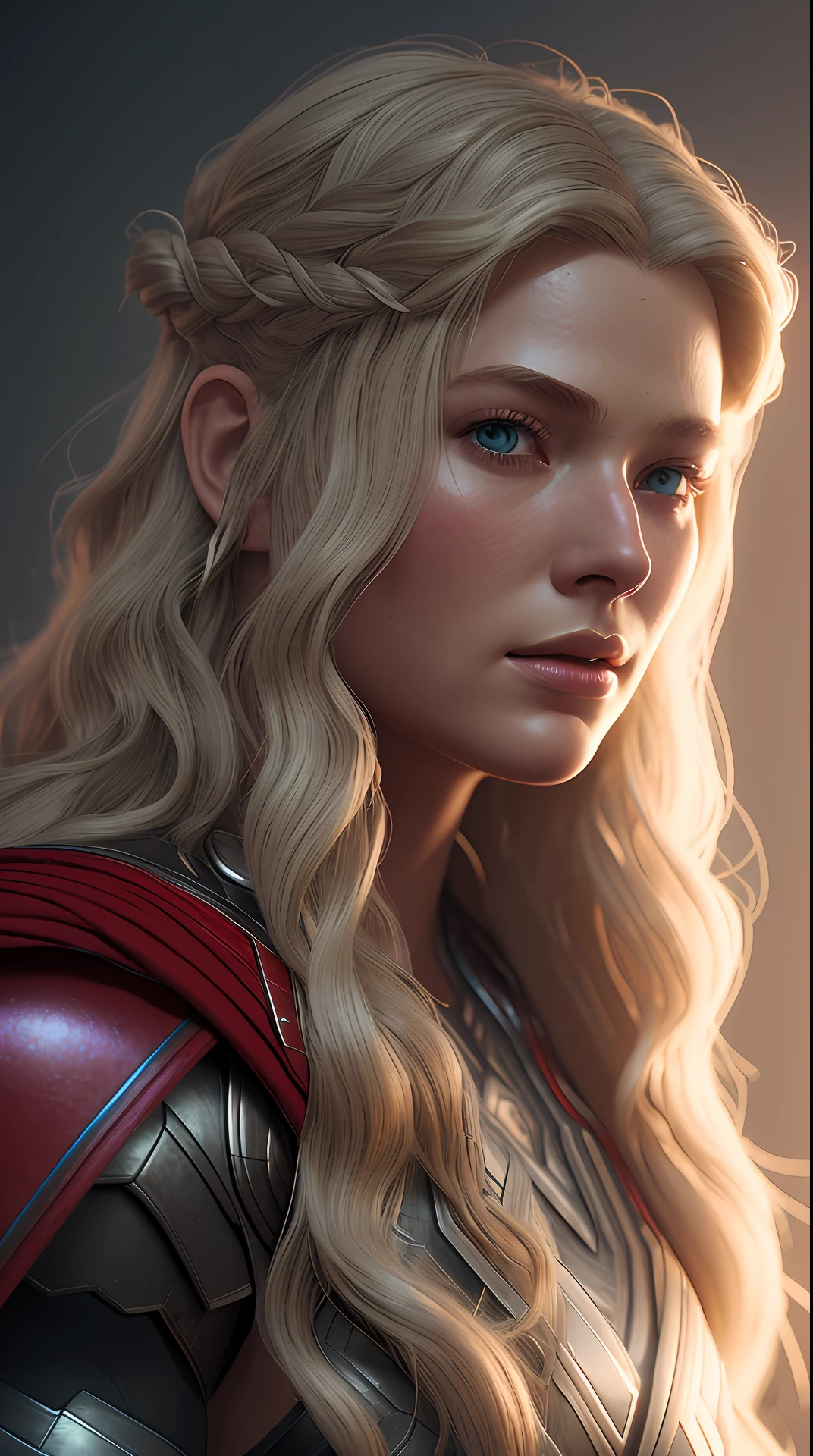 woman thor, photography, soft lighting, soft details, octane, artstation trending, ultra high detail, ultra realistic, cinematic,16k