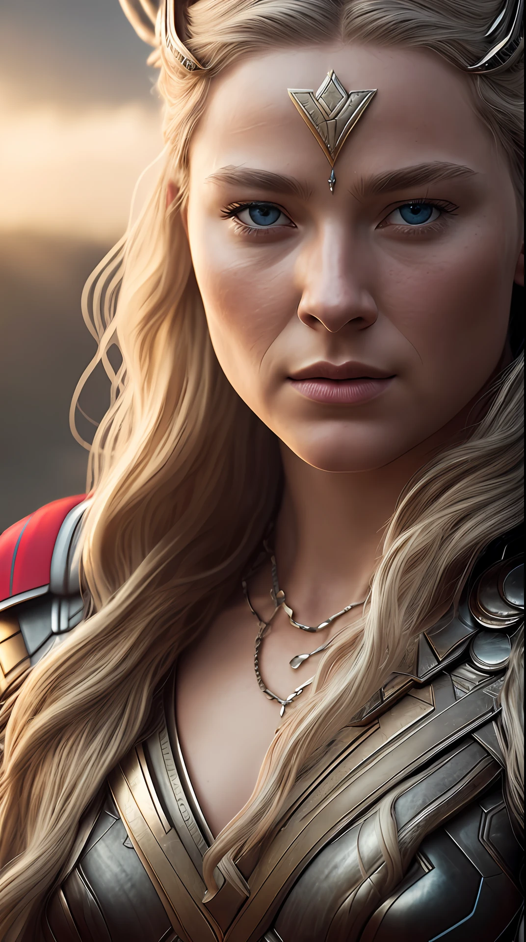 "An impeccably detailed and ultra-realistic portrait of a woman embodying the essence of Thor. Captured through soft lighting and intricate details, this cinematic photograph, rendered in stunning 16K resolution using Octane, will leave you in awe. ArtStation's trending topic at its finest."