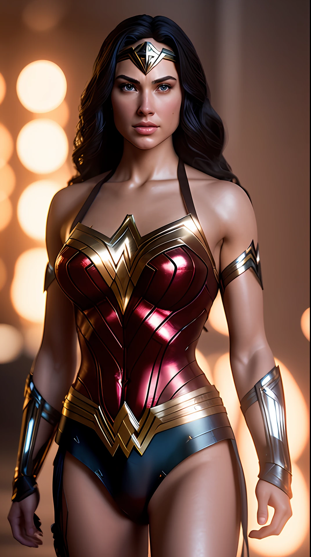 Cinematic soft lighting illuminates a stunningly detailed and ultra-realistic Wonder Woman that is trending on ArtStation. Octane is the perfect tool to capture the softest details of this 16k photography masterpiece