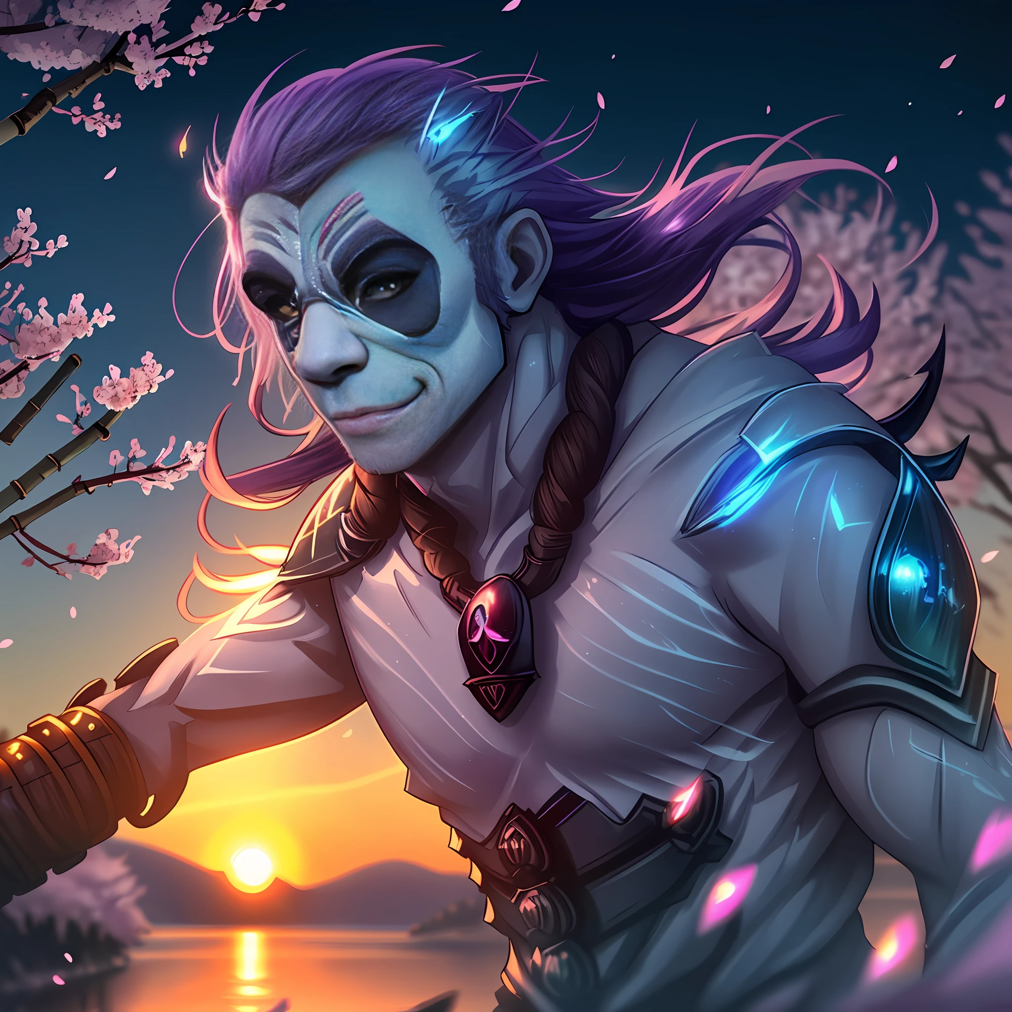 Redraw as a half orc half panda face