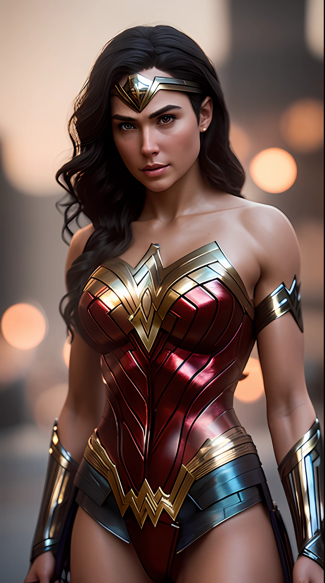 Cinematic soft lighting illuminates a stunningly detailed and ultra-realistic Wonder Woman that is trending on ArtStation. Octane is the perfect tool to capture the softest details of this 16k photography masterpiece