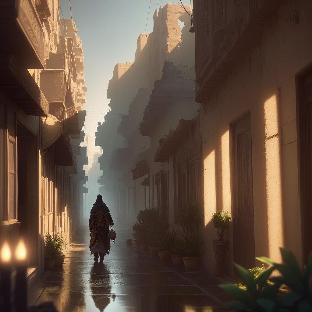 (highly detailed CG Unity 8k wallpaper, realistic entertainment), (nostalgia, retro feel, best quality, masterpiece), Gamaleya district, 1950s, Cairo, Egypt, bustling street scene, colorful traditional architecture, noisy street vendors, bright sunshine , Long Shadows .AD (HD 8k wallpaper), (Masterpiece), (Best Quality: 1.2), (Cinematic Lighting: 1.1), Finely Detailed, Finely Detailed, (Best Expression), 8k Resolution, Intricate Detail, Best Quality, Realistic , Super Detail, Best Light, Best Shadow, Super Resolution, Super Resolution, (Reflection Detail), Shadow Detail, (((Intricate Detail))) (Semi-Realistic: 1.6), (Widescreen: 1.2), Animal Skull, Plant , Candle, Complex Background, Dynamic Camera Angle, Rain, (Warzone), (((High Quality Detailed Ruins)), (Depth of Field), ((Cinematic Lighting)), ((Horror)), ((Dark Fantasy) )), (Best Lighting), (Ultra High Detail), ((Ultra High Detail)), 4K Unity, Ultra Detail: 1.2), (8k: 1.1), ((Horizontal View)), Fantasy Art Dark, (( semi-realistic)), (realistic), (dynamic) in a night theatrical style