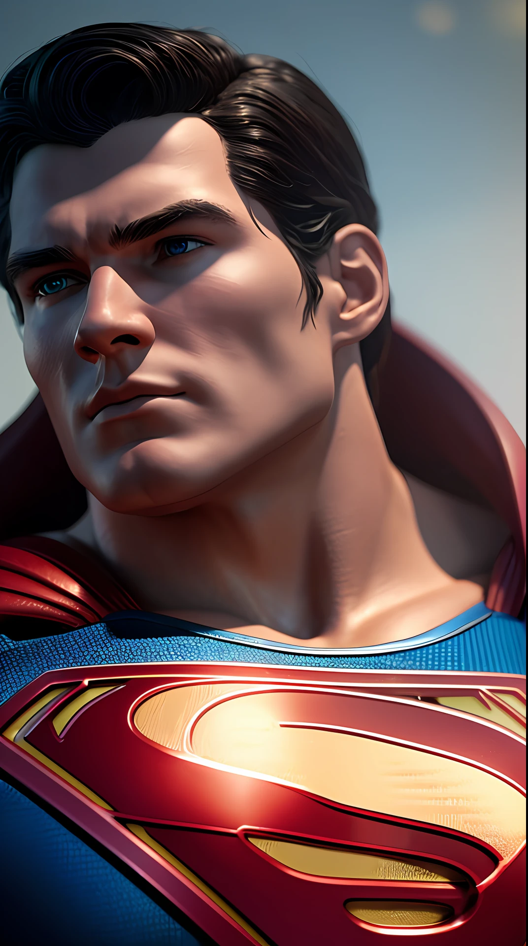 Cinematic soft lighting illuminates a stunningly detailed and ultra-realistic Superman that is trending on ArtStation. Octane is the perfect tool to capture the softest details of this 16k photography masterpiece