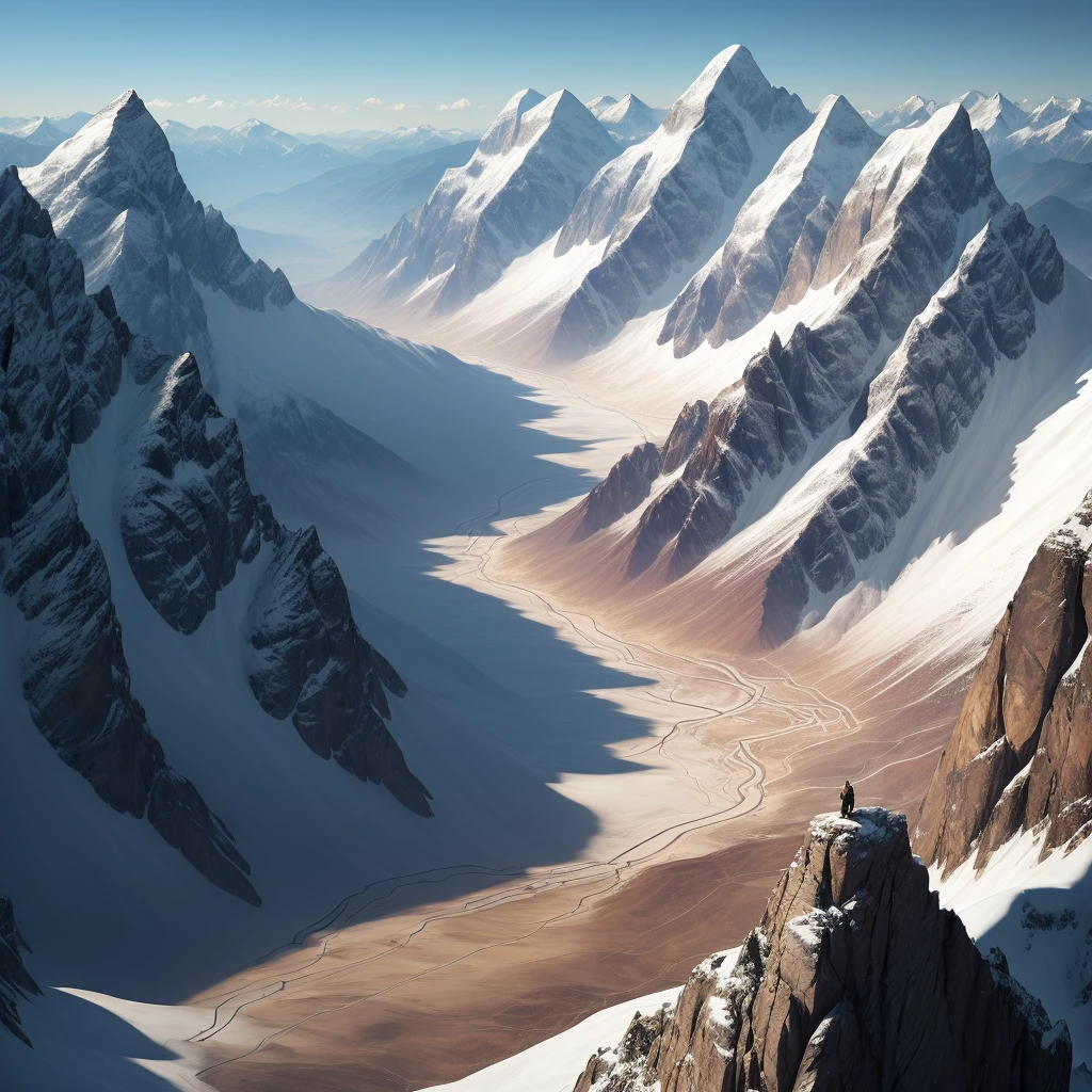 Rope between mountains
