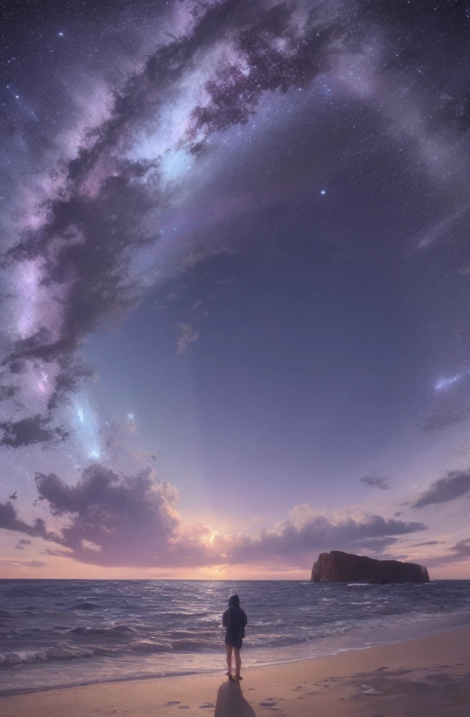 big full moon on horizon, cloud, calm sea illuminated by moonlight, best quality, high definition, uhd, 8k, masterpiece