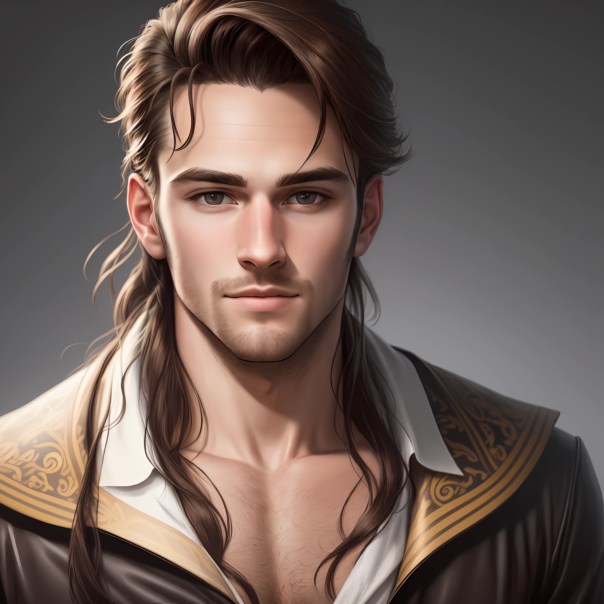 a portrait of a very handsome man, very realistic, young, 4k, --v4,