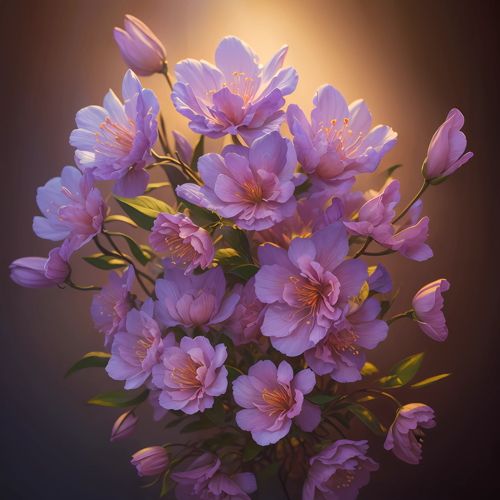 A flower by Casey Weldon, Olga Kvasha, Miho Hirano, hyperdetailed intricately detailed gothic art trending on Artstation triadic colors Unreal Engine 5 detailed matte painting, deep color, fantastical, intricate detail, splash screen, complementary colors, fantasy concept art, 8k resolution, gothic deviantart masterpiece, (dark shot:0.9), art by greg rutkowski and artgerm, soft cinematic light, adobe lightroom, photolab, hdr, intricate, highly detailed, lilac,