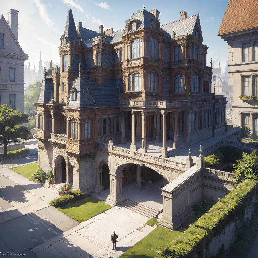 Absurd resolution, high resolution, (masterpiece: 1.4), hyper-detailed, modern mansion