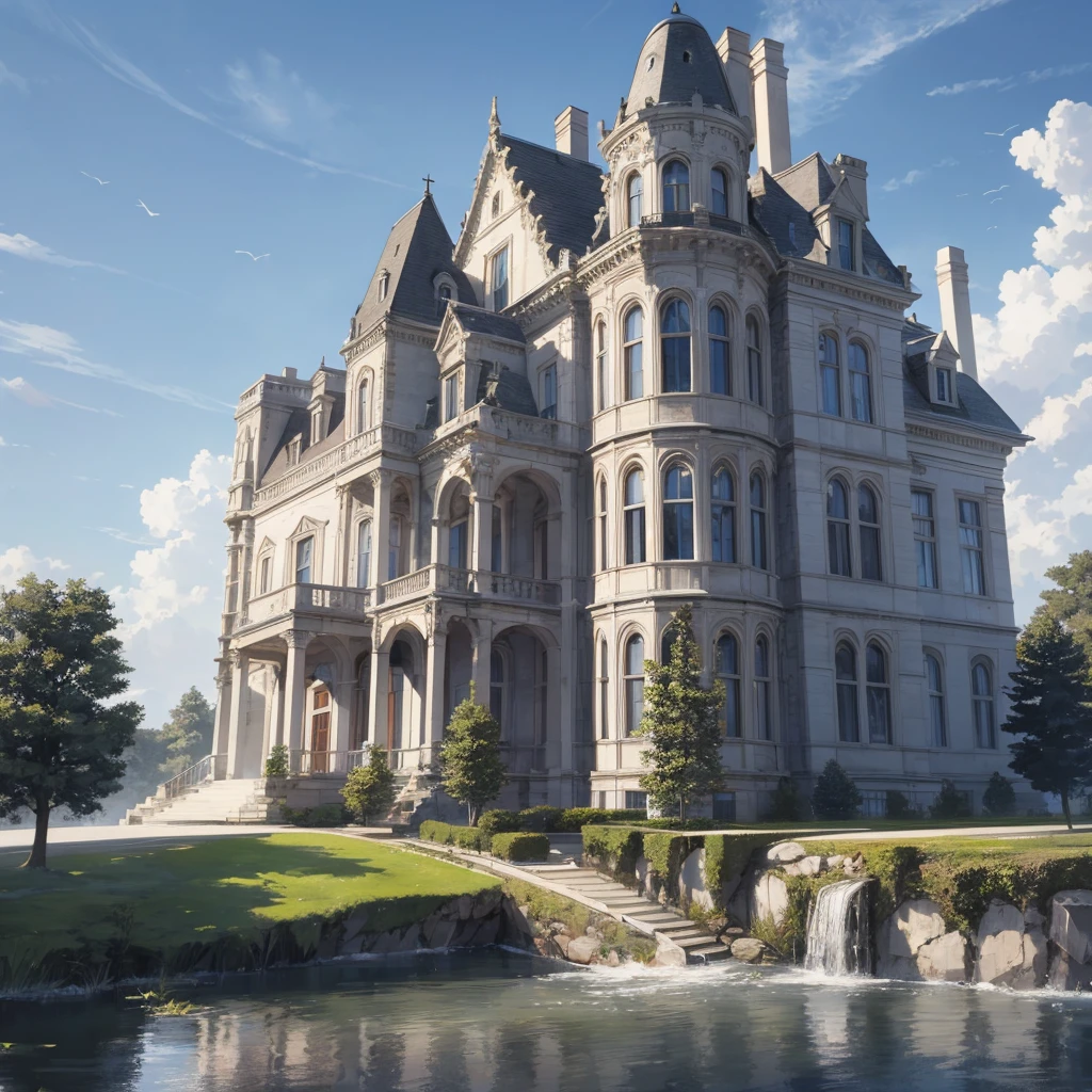 Absurd resolution, high resolution, (masterpiece: 1.4), hyper-detailed, modern mansion