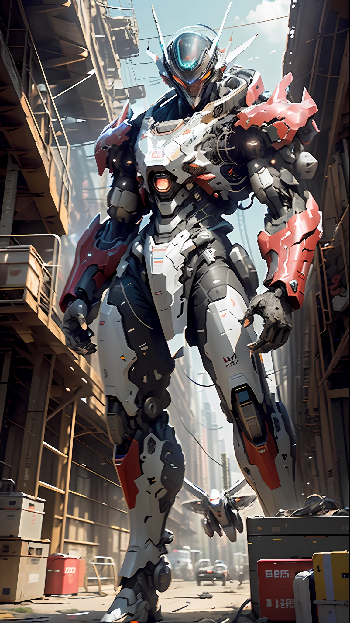 ((Best quality)), ((masterpiece)), (highly detailed:1.3), 3D, beautiful, (cyberpunk:1.2), in space, nebula, holding_weapon, (1Female mecha:1.3), facing the viewer, glowing eyes, full body, (flying, swooping down, dynamic, motion blur: 1.4), (huge mecha wings: 1.6), looking up, glowing_eyes, mecha, panorama, background is earth, nebula, space, particles, reality, HDR (High Dynamic Range), Ray Tracing, NVIDIA RTX, Super Resolution, Unreal 5, Subsurface Scattering, PBR Texturing, Post Processing, Anisotropic Filtering, Depth of Field, Maximum Clarity and Clarity, Multilayer Textures, Albedo and Specular map, Surface shading, accurate simulation of light-material interaction, perfect proportion, Octane Render, two-tone lighting, large aperture, low ISO, white balance, rule of thirds, 8K RAW, efficient sub-pixel, sub-pixel convolution,
