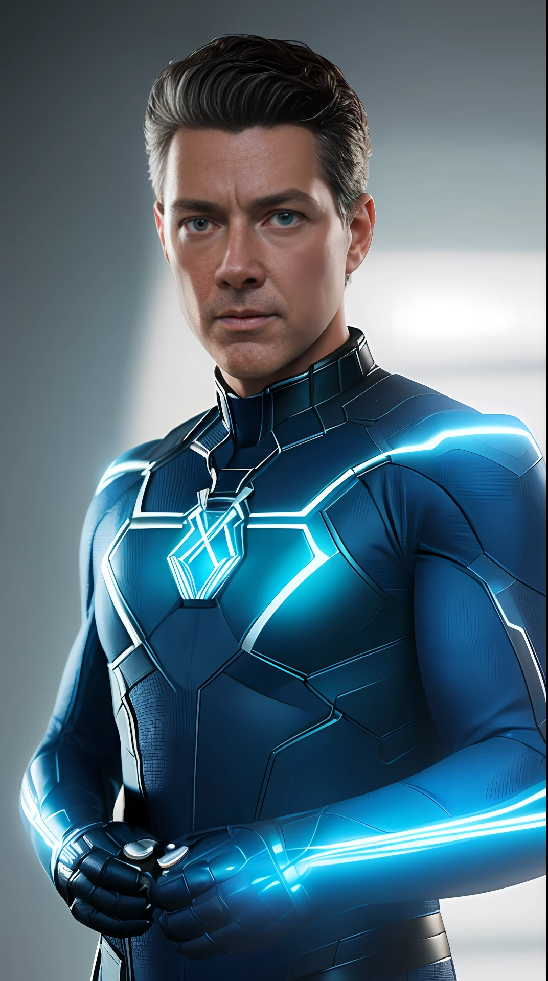 Cinematic soft lighting illuminates a stunningly detailed and ultra-realistic Reed Richards is Mister Fantastic of the Fantastic Four, that is trending on ArtStation. Octane is the perfect tool to capture the softest details of this 16k photography masterpiece